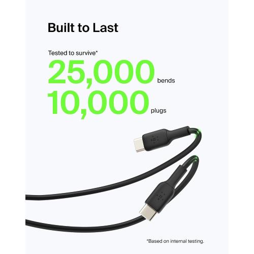 Belkin USB C to USB A Cable, 3.3ft, 15W - Type C Charger, iPhone Charger Cord for iPhone 16, Galaxy S25, Pixel 9, AirPods, iPad Pro, Tablet, Switch 2 & More, CarPlay - Black