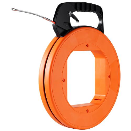 VEVOR Fish Tape, 100-foot, 1/4-inch, PET Wire Puller with Optimized Housing and Handle, Easy-to-Use Cable Puller Tool, Flexible Wire Fishing Tools for Walls and Electrical Conduit, Non-Conductive