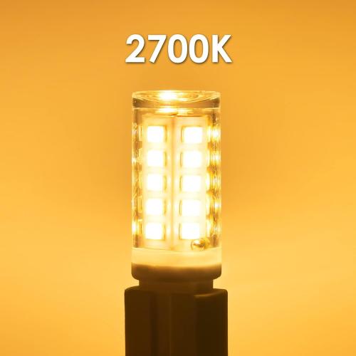 Sailstar G9 LED Bulb Dimmable 2700K Soft Warm White 6 Pack, T4 G9 4W Replacement for 40 Watts Halogen, Ceramic Bi Pin Base, 120V 400 Lumen 360°Beam Angle, G9 Light Bulbs for Chandelier