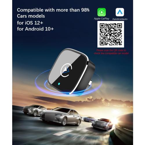 Wireless CarPlay Adapter for iPhone,Mini USB Design,2026 Upgrade with Built-in Wired for Apple CarPlay Plug and Play Fast Stable Connection Car Play for iPhone & Android