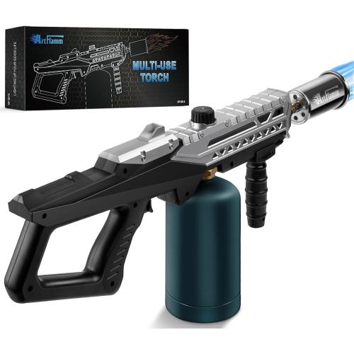ARTFLAMM Powerful Grill Torch Gun | Propane Torch Gun, Adjustable Flamethrower | Blowtorch for BBQ, Camping, Charcoal Lighter & Fire Starter