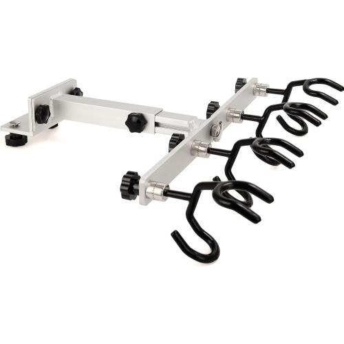 Crappie Rod Holder System for Boat Track Mount, 4-Rod Adjustable Spider Rig Holder, Marine Aluminum & Stainless Steel, Fits Most Standard Track Systems
