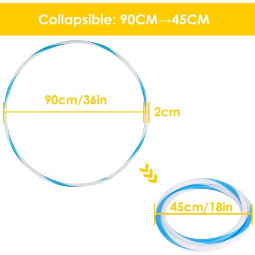 LED Hoop Dance Exercise Light Up Hoop for Kids Adults Children, 36in24inFitness Equipment Weight Loss Auto Color Changing Strobe Glow Light, Hooper Hoop(2*AA Batteries are Needed. Not Included)