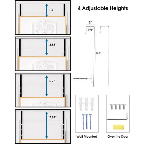 Over The Door Full Length Mirror - 14 x 48, Rounded Corner, Yellow
