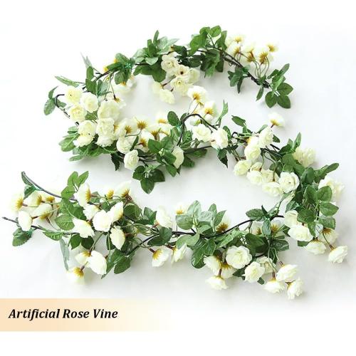 10PCS Fake Rose Garland, 7.5Ft Artificial Vines Flowers Hanging Rose Vine forfor Table Wedding Backdrop Arch Wall Party Mantle Festival Decor