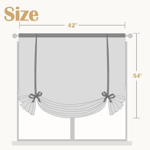 jinchan Faux Linen Tie up Valance for Windows 54 Inch Farmhouse Window Valance for Living Room Bathroom Light Blocking Rod Pocket Country Rustic Small Window Curtains Drapes 1 Panel Ivory