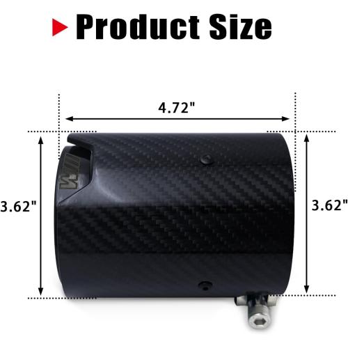 4pcs Carbon Fiber Exhaust Tips for BMW F87 M2 F80 M3 F82 F83 M4 Stainless Steel Tailpipe Tip (M Performance Exhaust)
