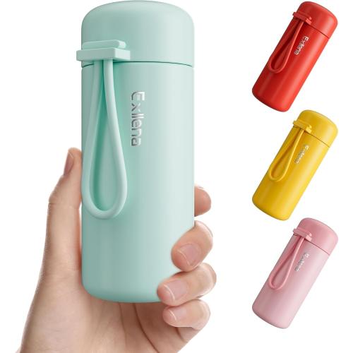 Mini Water Bottle 5oz, This is A EXTRA MINI Flask! Small Insulated Water Bottle for Hot&Cold Drinks, Water Bottle Purse with Carry Handle - 100% Leakproof Perfect for Travel...(Mint)