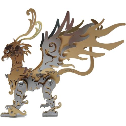 Colorful 3D Metal Puzzles for Adults Gudiao Metal Model Kits, 3D Metal Building Toy Animal Model with Tool, Stainless Steel Desktop Toy Gifts for Adults