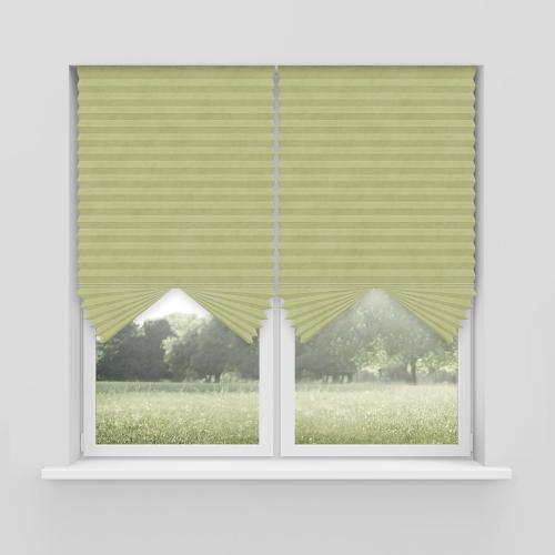 Foiresoft No Tools Pleated Fabric Shades, Temporary Window Blinds, No Drilling Self Adhesive Blinds, Easy to Cut and Install, Trim at Home, Cordless Blackout Butter_Ivory, 35in X 94in, 2Pack