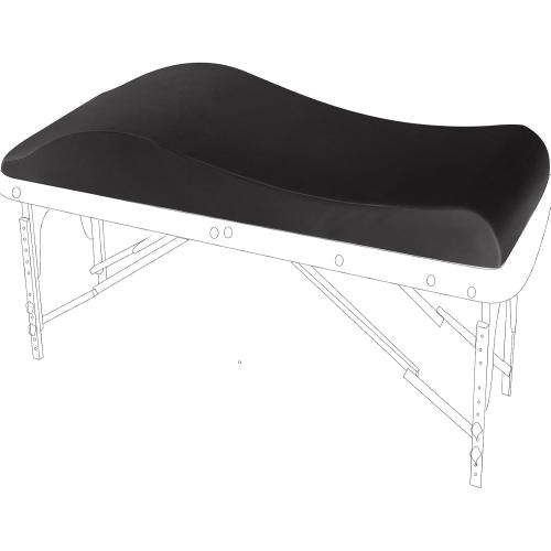 Lash Bed Foam Topper, Ergonomic Curvy Eyelash Mattress Topper for Massage Table, Beauty Salon Massage Table Padding Topper, 30D Esthetician Bed Cushion with Removable Cover (Black-60 cm)