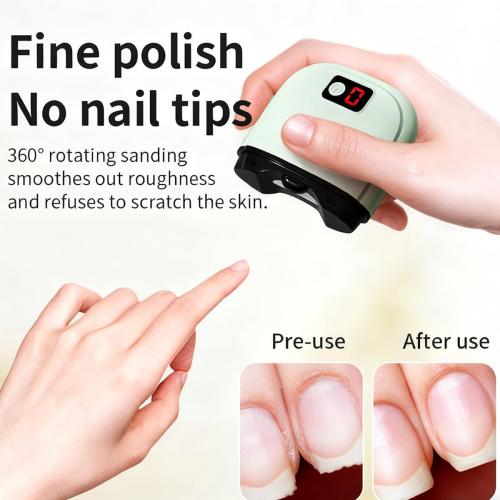 Electric Nail Clipper, 2026 Improved Nail Clippers Set, Includes an Automatic 2-in-1 Nail Clippers (with LED Light & Storage Box), an Oblique Nail Clippers, Ideal for All Your Nail Care Needs - Green
