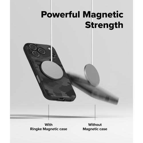 Ringke Onyx for iPhone 17 Pro Max Case, [Compatible with MagSafe] Oil & Dirt Resistant, Individual Lens Covers for Cameras, Non-Slip Enhanced Grip Lightweight Cover - Magnetic Camo Black