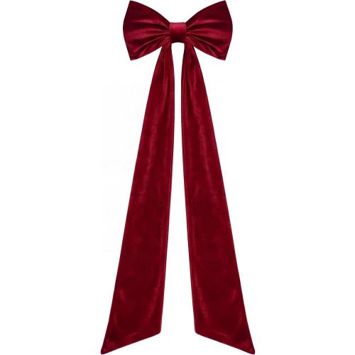 Canlierr Giant Wall Bow Decorations 90x18 Inch Oversized Large Velvet Bow Decorative for Room Wall Backdrop Party Birthday Baby Shower Decor Front Door Patio Outdoor Wedding Arch Supply(Burgundy)
