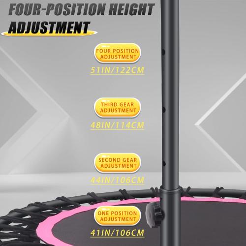 Newan Rebounder Handle Bar Accessory for 40 Round Fitness Trampolines, Cushy Foam Handles,Only Applicable to The Foot Tube Between 2.5CM/0.98IN Diameter(Trampoline Not Included)