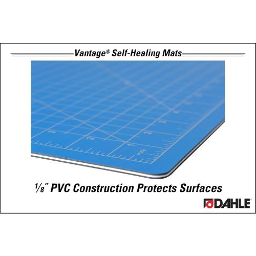 Dahle Vantage 10693 Premium Self-Healing Cutting Mat, 24x36, 1/2 Grid, 5 Layers for Max Healing, Perfect for Crafts & Sewing, Blue