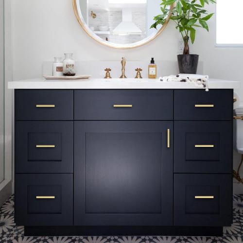 12 Pack Gold 4 Inch(102mm) Hole Center Kitchen Cabinet Handles Brushed Brass Cabinet Pulls Gold Drawer Hardware for Cupboard Dresser Handles Bathroom