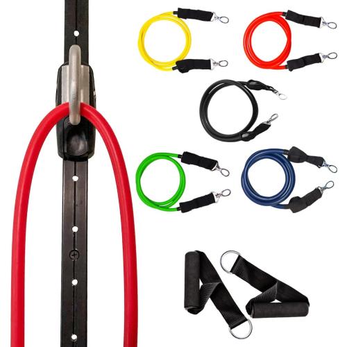 Space Saver Gym Resistance Bands Exercise Equipment for at Home Fitness Workout | Resistance Band Wall Anchor for Kinetic Bands with 1 Rail, 1 Rail Car