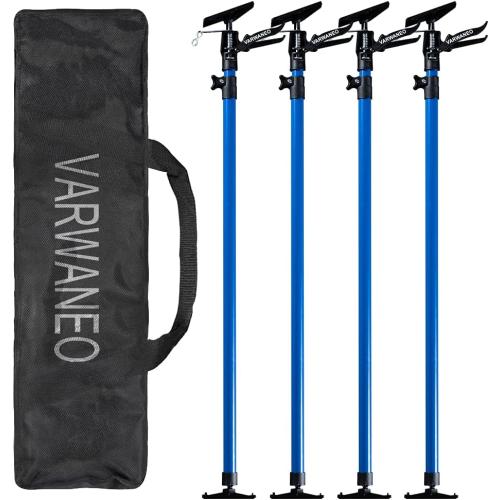 Support Pole, Steel Telescopic Quick Adjustable 3rd Hand Support System, Support Rod, Supports up to 154 lbs Construction Rods for Cabinet Jacks Cargo Bars Drywalls Extends from 49 Inch to 114 Inch