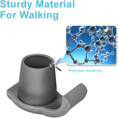 Dotday 4 Pack Walker Skis Glides, Universal Walker Accessories for Seniors | Walker Glides for Folding Walker, Durable Easy-Glide Mobility Aid, Walker Feet Replacement, Universal 1-1/8 inch, Gray