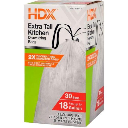 18 Gal. Extra Tall KItchen DS Bags (30-Count)