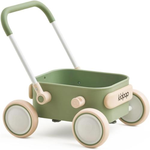 PULA Baby Push Walker with Wheels Toddler Wagon for First Learner Baby Toys 6-12 Months, 1 Year Old Birthday Gifts, Indoors and Outdoors (Green)