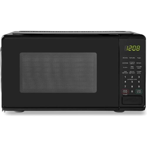 Mainstays 0.7 ft. Countertop Microwave Oven, 700 Watts, Black(Black)