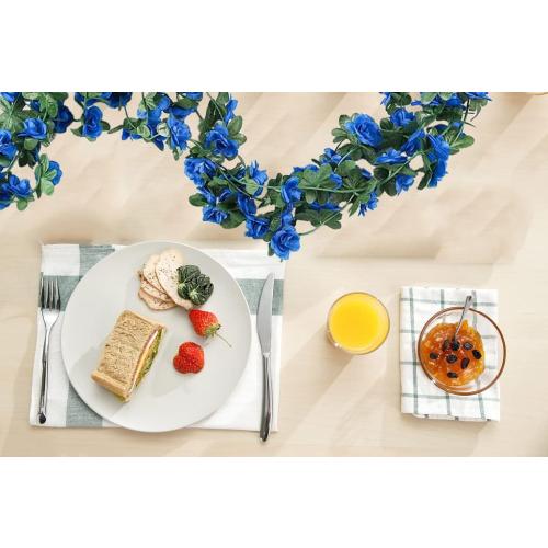 WEISPARK Fake Flowers - 4pcs 32.8 FT Artificial Rose Vine Flower Plants Hanging Rose Ivy for Home Hotel Office Wedding Party Garden Craft Art Décor