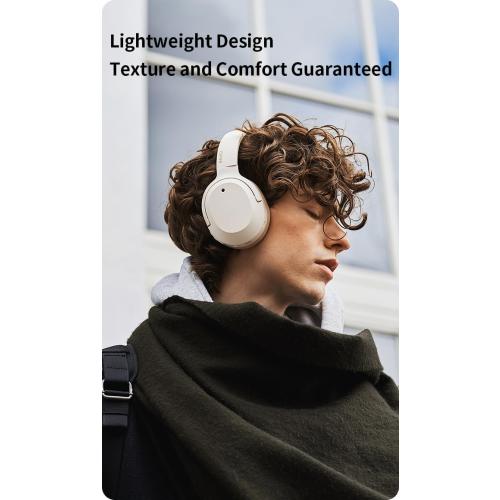Edifier W820NB Plus Over-Ear Active Noise Cancelling Headphones, Clear Calls with Deep Noise Reduction,Bluetooth Headphones with LDAC for Hi Res Wireless Audio Comfortable Fit,Bluetooth 5.2, Ivory
