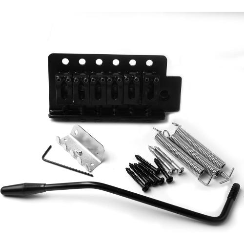 52.5mm Guitar Tremolo Bridge Set for Fender Strat Squier Electric Guitar Replacement (Black)