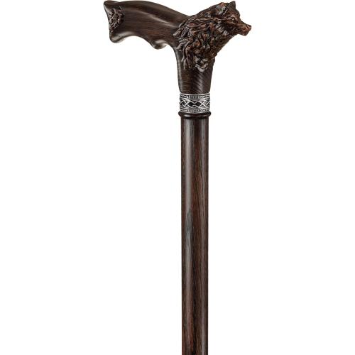 Asterom Walking Cane - Handmade Wolf Cane - Cool Walking Canes for Men and Women - Wooden, Carved, Unique - Walking Sticks for Men & Seniors
