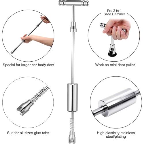 Car Dent Puller Dent Removel Kit, Paintless Dent Repair Set for DIY Auto Motobike Body Dent Remover