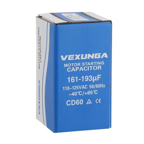 VEXUNGA 161-193 uF MFD 110-125 VAC 50/60 Hz Round Motor Start Capacitor CD60 Single Phase Capacitors for AC Motors Starting or Pool Pump or Well Pump