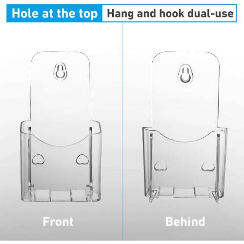Acrylic Brochure Holder 4x9 Inches Slant Back Design, Clear Display Stand, Plastic Table Stand Sign Holder,Pamphlet Holder Flyer Holder, Acrylic Display Stand, Acrylic Table Signs Plastic Paper Holder for Office, Home, Store, 2 Pack