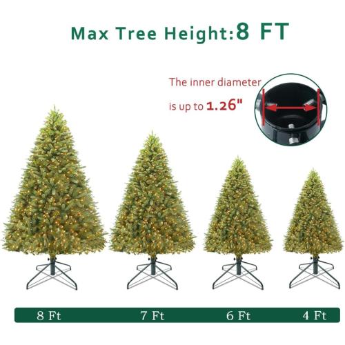 Elfjoy Christmas Tree Stand 19.7 inches Iron Metal Bracket Rubber Pad with Thumb Screw (50cm)