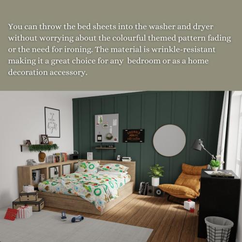 National Lampoon's Christmas Vacation Holiday & Christmas Bedding Super Soft 100% Cotton Flannel Sheet Set, Queen, (Officially Licensed Product) by Franco