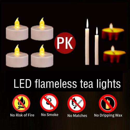 Nancia 40 PACK Flameless LED Tea Lights Candles, Realistic and Bright Flickering Long Lasting 200Hours Battery-Powered, Ideal Party, Wedding, Birthday, Gifts Home Decoration Warm Yellow