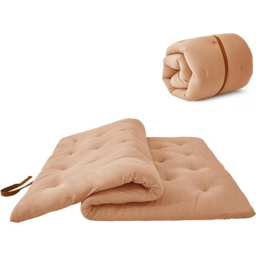 Size 60x 80 Color beige ZonLi Japanese Floor Futon Mattress Queen Size 60x 80,100% Cotton 2.5'' Thicken Tatami Mattress,Foldable Sleeping Pad,Portable Dormitory Tatami Mat,Roll Up Floor Lounger Bed for Adult (Burro)