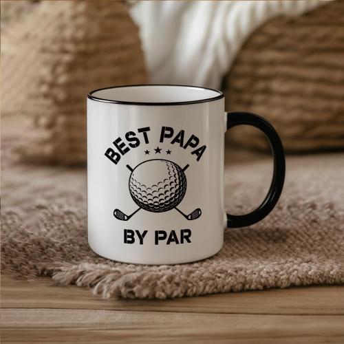 Father’s Day Golf Gifts for Dad - Best Papa by Par Coffee Mug 11oz, Golf Gift for Men, Gifts for Dad, Birthday Golfing Gift for Men Father Papa Pop
