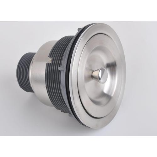 3-1/2 Inch Sink Drain Assembly Kit, Removable Deep Sink Strainer Basket with Sink Stopper/Sealing Lid for Home, Kitchen, Stainless Steel