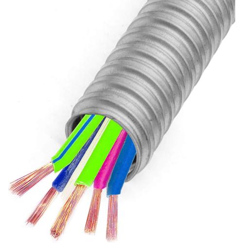 Qlvily 1/2 inch x 50ft Flexible Electrical Conduit, Iron Galvanized Access Line Conduit, for Manage and Protect Home and Industrial Wires