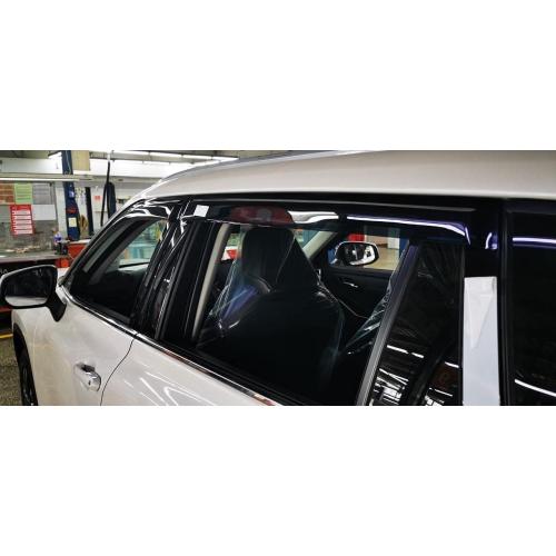 2020-2025 Tape-On Side Window Visor Deflectors for Toyota Highlander LE XLE XSE Hybrid Smoke Tinted Rain Guards 2020 2021 2022 2023 2024