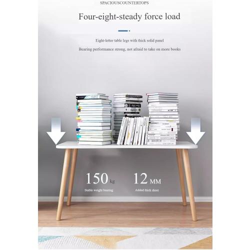 Modern Wooden Computer Desk, Curved Edge Design, Natural Oak Finish (Nordic Maple Color, 32 * 16 * 29.2)