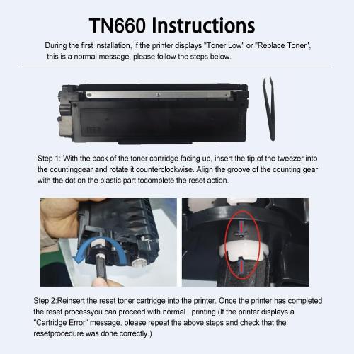 TN660 Toner Cartridge Replacement Compatible for Brother TN 660 TN-660 TN630 High Yield to use with HL-L2380DW HL-L2320D HL-L2340DW DCP-L2540DW MFC-L2700DW MFC-L2720DW Printer (Black, 4 Pack)