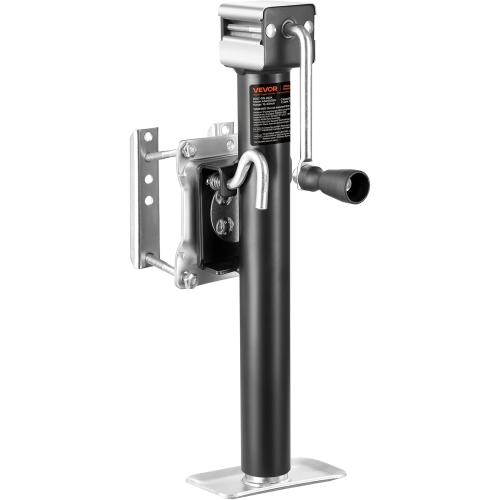 VEVOR Trailer Jack, 2500 lbs Dynamic Load Capacity, Heavy Duty Swivel Bolt-on Trailer Jack with Ergonomic Handle, 15-inch Vertical Travel, Suitable for RV, Horse, Utility, Camping and Yacht Trailers