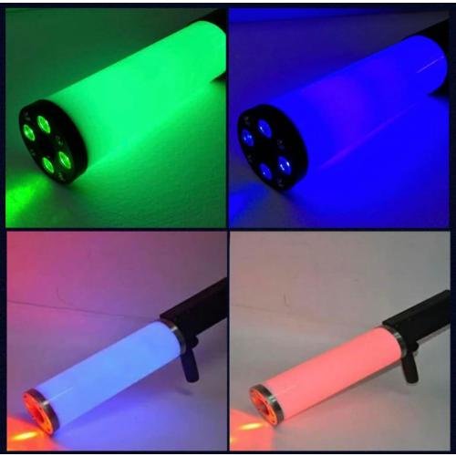 Color White CO2 Fog Machine, Handheld Fog Gun, Cannon Fog Machine with LED Lights Effect, Fogger, Smoke Gun With 3 Meter Gas Hose for Night Club Party, DJ Effects