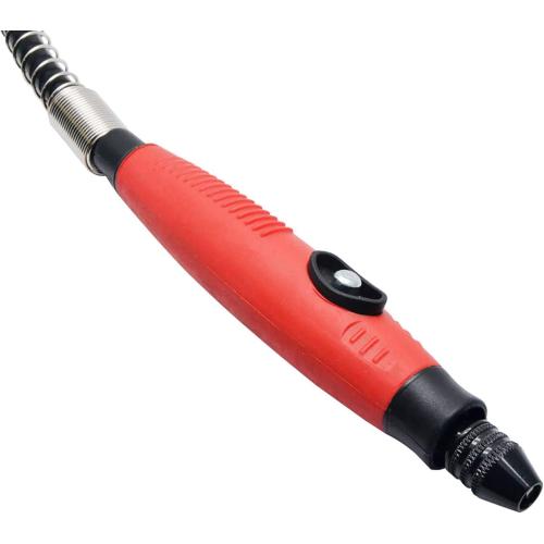 Flex Shaft Adapter Attachment, Flexible Drill Extension Cable Chuck Compatible for Dremel Rotary Grinder Woodworking Tools (Red)