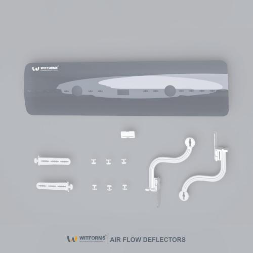 WITFORMS Window AC Air Deflector - 24 Length for TOP VENT Window Units ONLY - Transparent Design - Measure Before Purchase