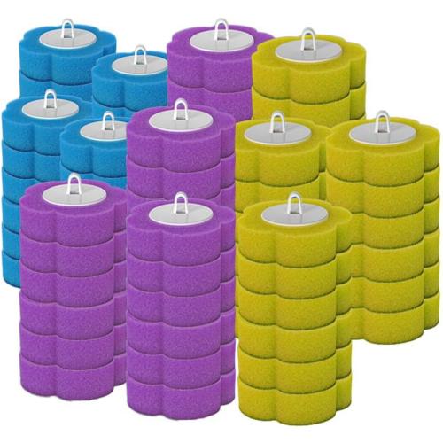 Disposable Toilet Brush with 48 Refill Heads and Holder– Includes Storage Caddy&Toilet Bowl Wand, Wall-Mount Scrubbing Toilet Brush Bathroom Cleaning Kit (1 Wand 48 Refills)