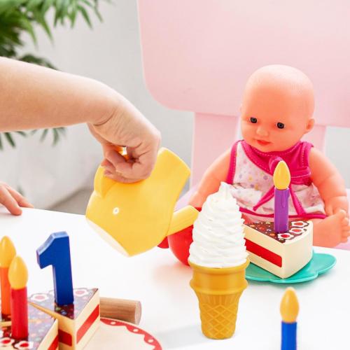 DOITOOL 2PCS Fake Ice Cream Cones Realistic Ice Cream Prop Plastic Ice Cream Cone Models Artificial Ice Cream Cones for Birthday Party Shops Decorations Photography Props